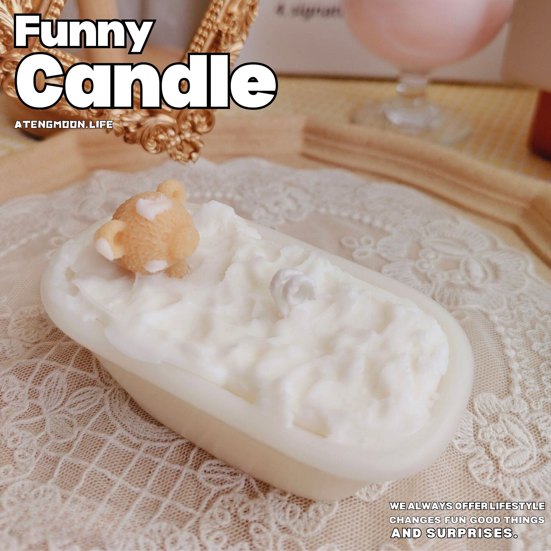 Cute Bear Bath Candle® - Atengmoon.life