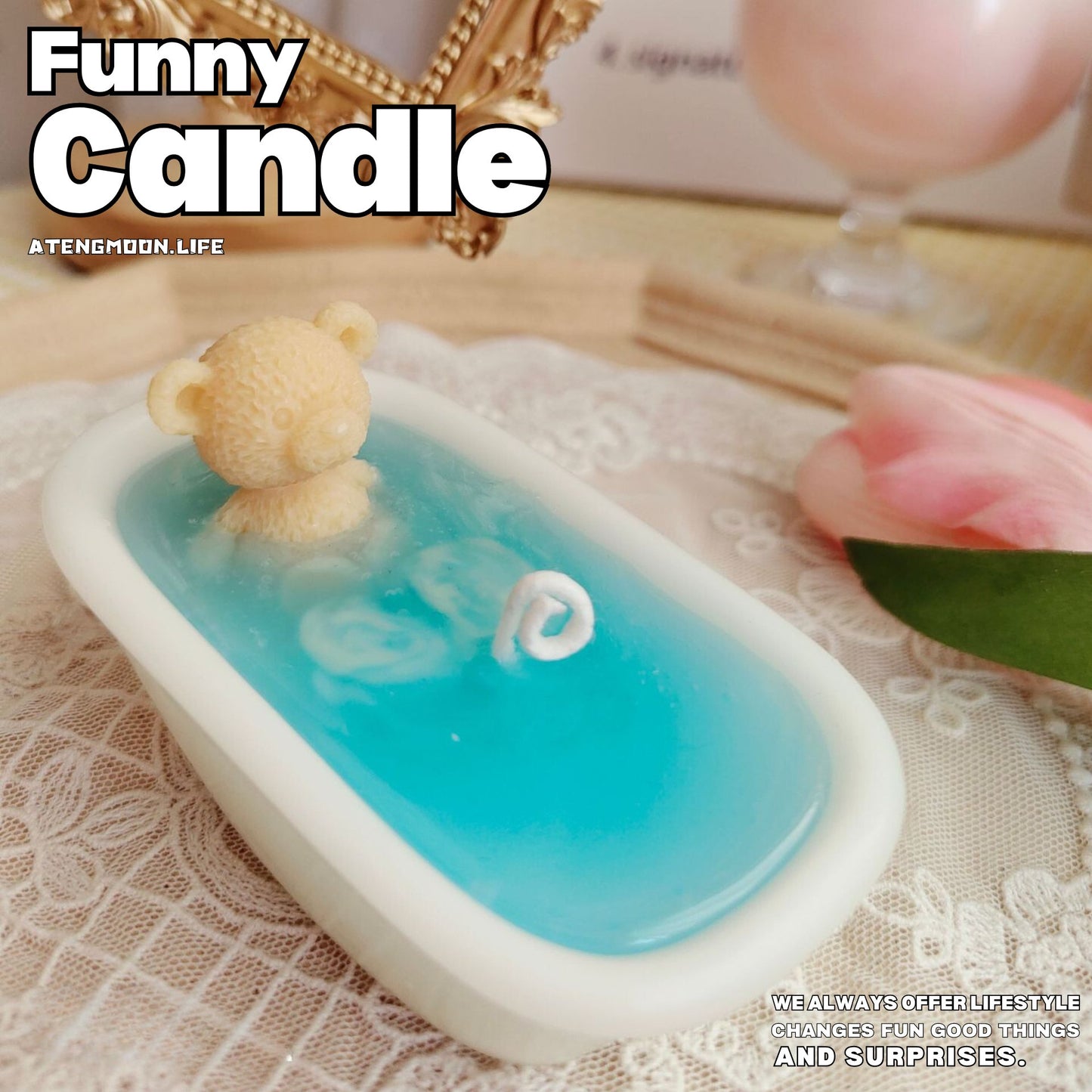 Cute Bear Bath Candle® - Atengmoon.life