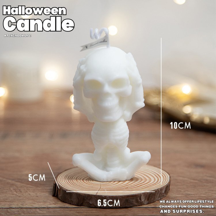 Halloween Funny Face Skeleton Candle® - Atengmoon.life