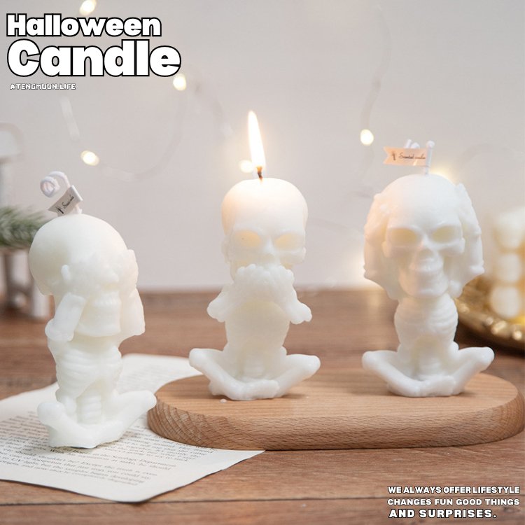 Halloween Funny Face Skeleton Candle® - Atengmoon.life