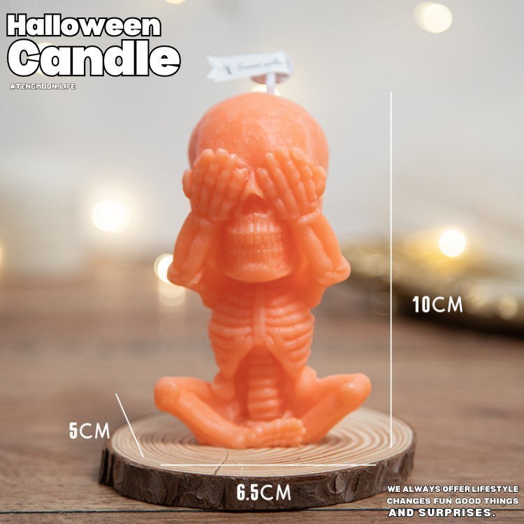 Halloween Funny Face Skeleton Candle® - Atengmoon.life